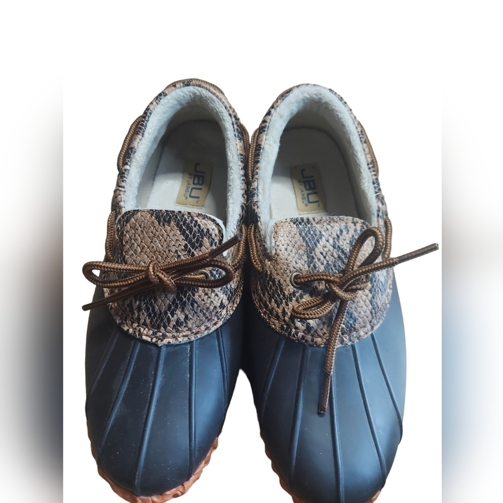 7.5 JBU brown snakr skin waterproof rain shoes‎
